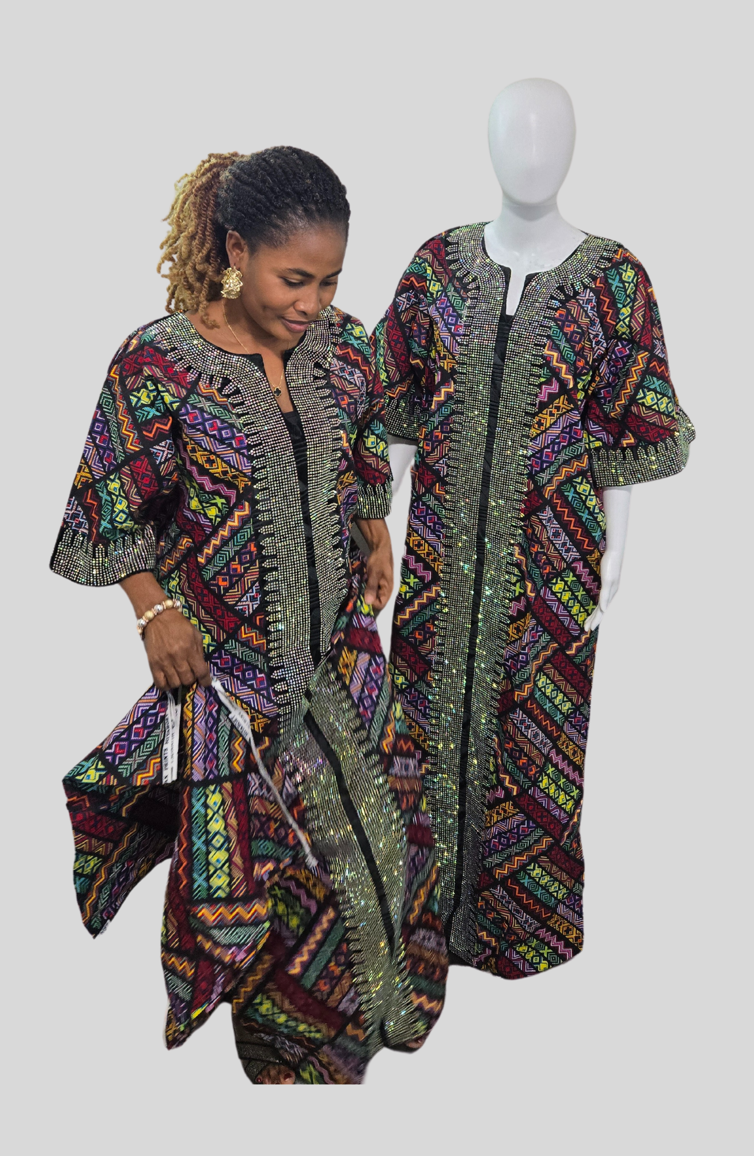 stoned kaftan traditional ankara african cloth cra