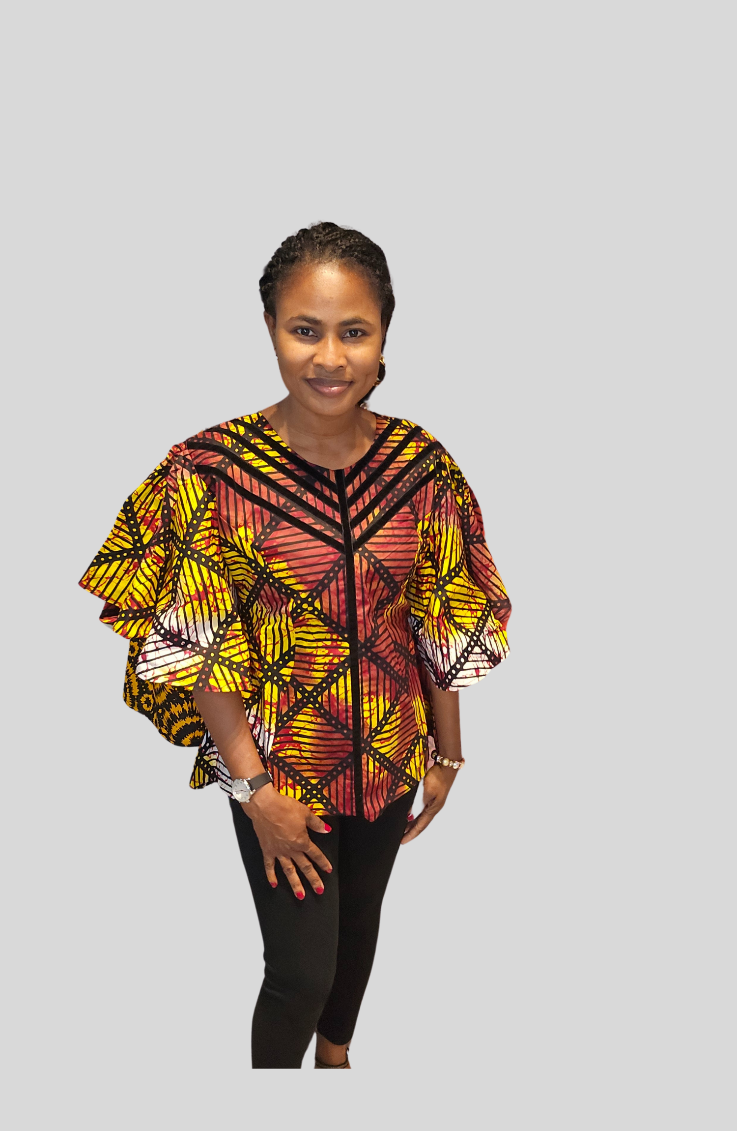 Aanu - Ankara African Prints Peplum Top