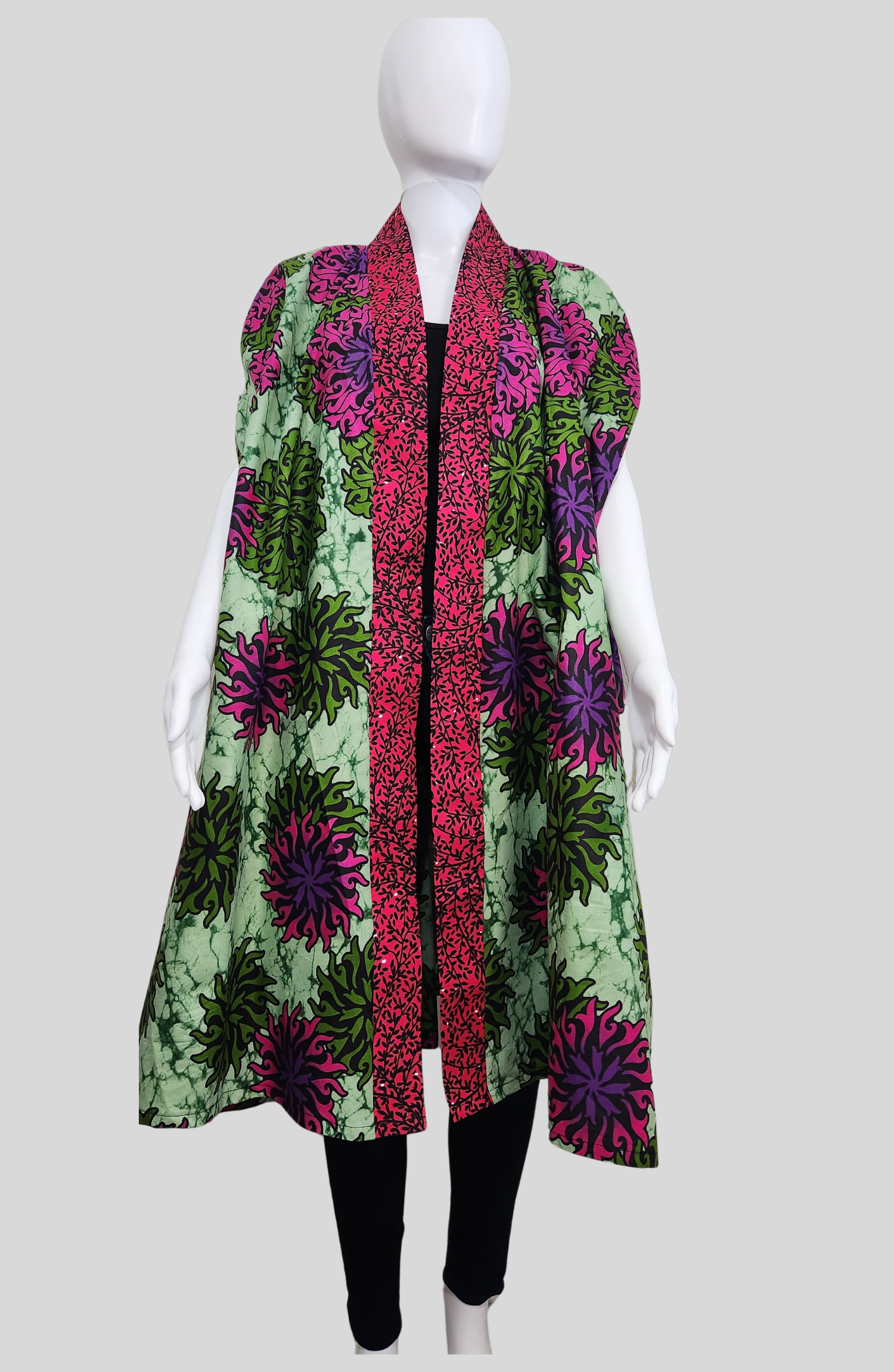 Nike - Kimono Ankara African Print Jacket - 100% Cotton