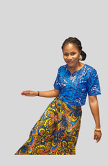 Crop Top with Palazzo Pant Ankara African Print