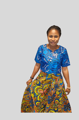 Crop Top with Palazzo Pant Ankara African Print