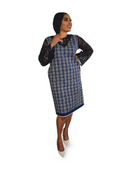 Tise African Print Dress (Free Dress with Net Hand)