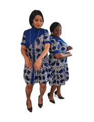 Folake Button Down Ankara Midi Dress