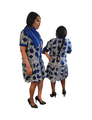 Folake Button Down Ankara Midi Dress