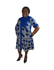 Folake Button Down Ankara Midi Dress