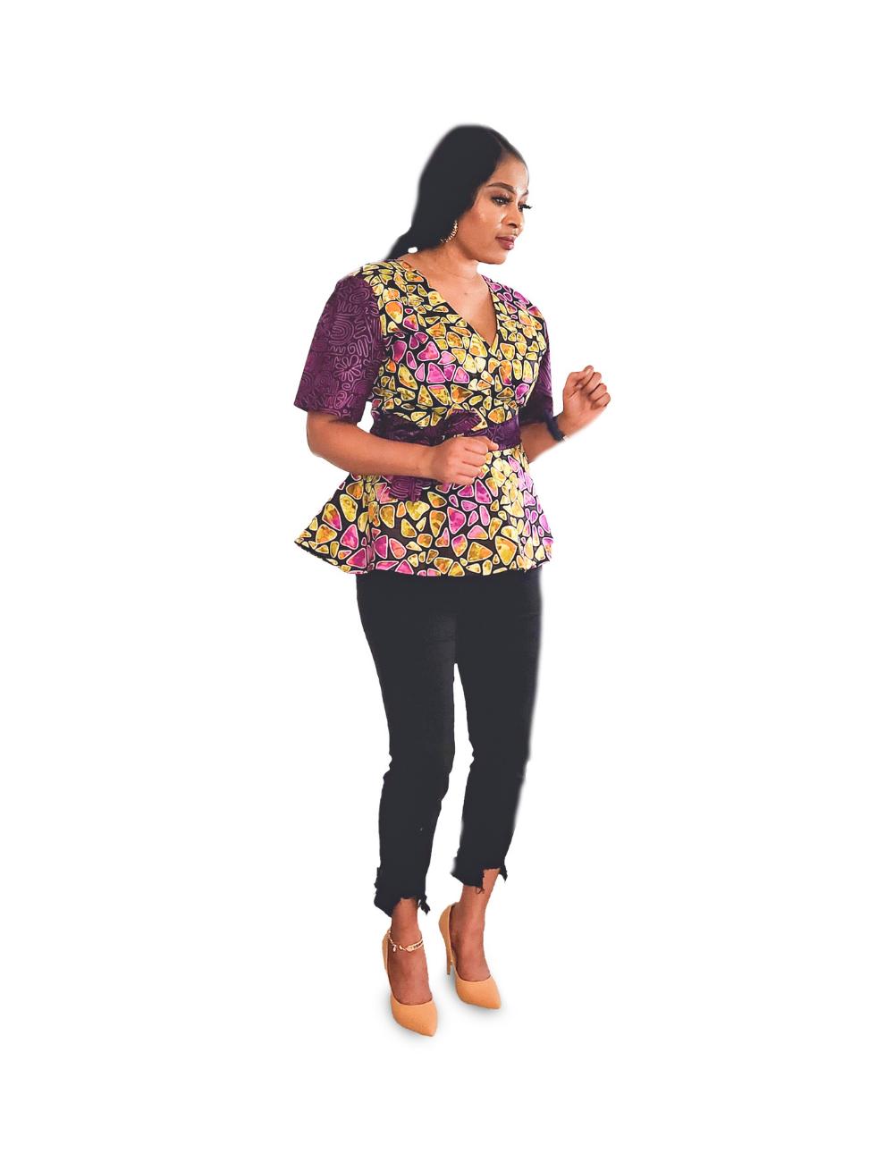 Toyin - Ankara African Prints Peplum Top