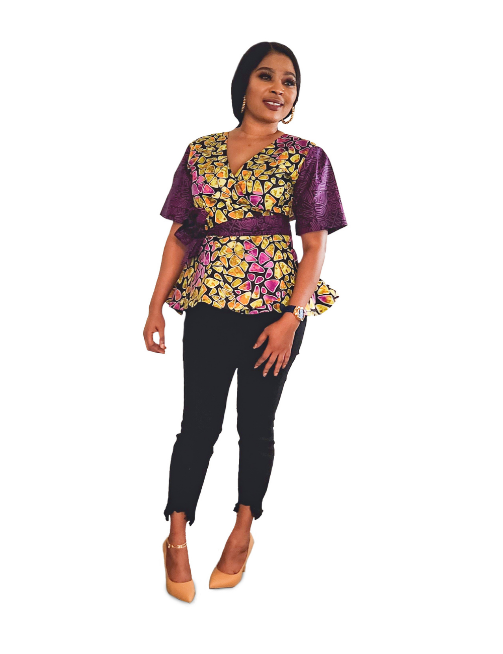 Toyin - Ankara African Prints Peplum Top