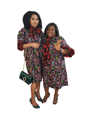 Tolu Puff Hand Ankara Free Dress