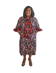 Tolu Puff Hand Ankara Free Dress